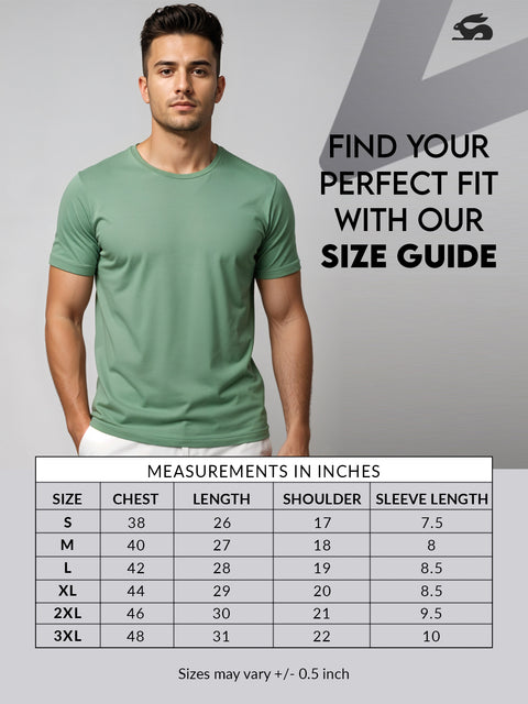ADRO Men's Cotton Plain T-Shirt
