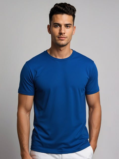 ADRO Men's Cotton Plain T-Shirt