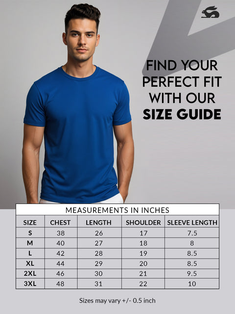 ADRO Men's Cotton Plain T-Shirt