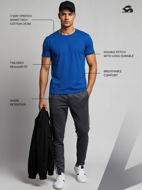 ADRO Men's Cotton Plain T-Shirt