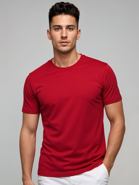 ADRO Men's Cotton Plain T-Shirt