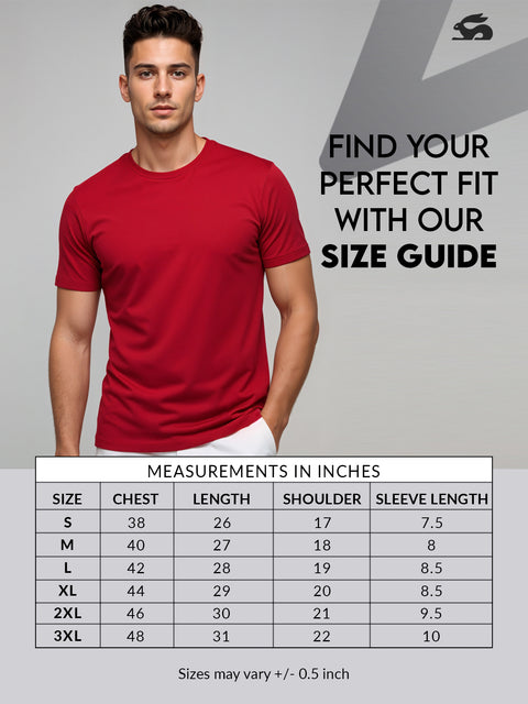 ADRO Men's Cotton Plain T-Shirt