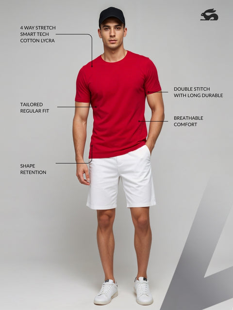 ADRO Men's Cotton Plain T-Shirt