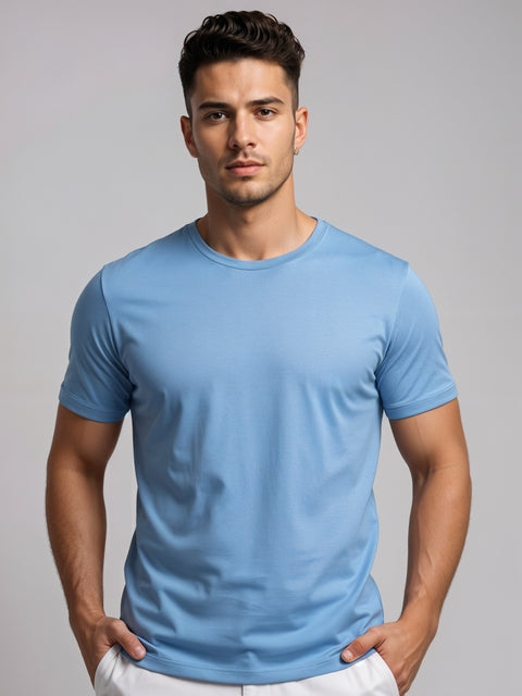 ADRO Men's Cotton Plain T-Shirt