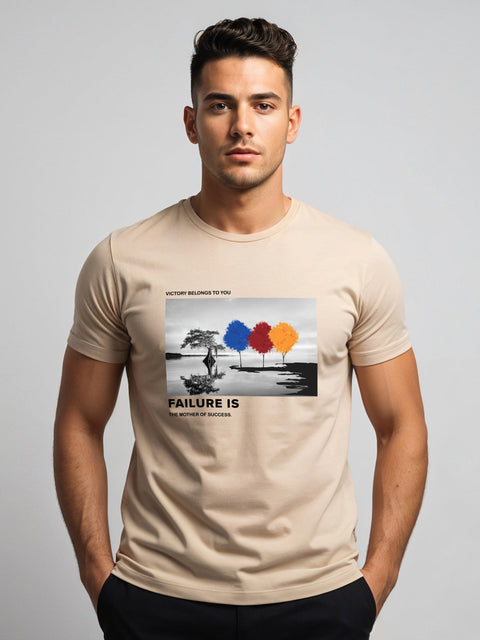 Adro Men’s Regular Fit T-Shirt – Motivational Quote Design | 180 GSM Cotton Lycra Motivational Graphic Tee