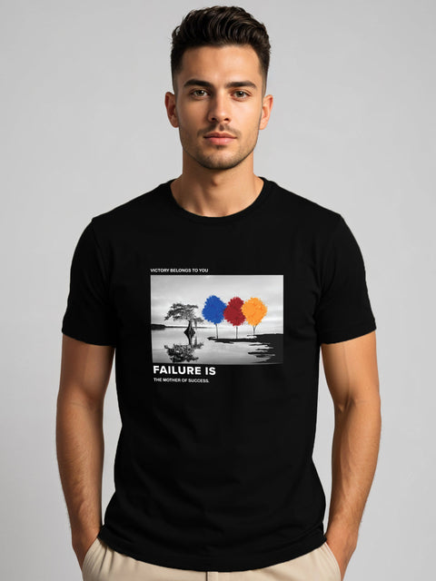 Adro Men’s Regular Fit T-Shirt – Motivational Quote Design | 180 GSM Cotton Lycra Motivational Graphic Tee