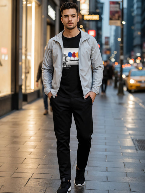 Adro Men’s Regular Fit T-Shirt – Motivational Quote Design | 180 GSM Cotton Lycra Motivational Graphic Tee