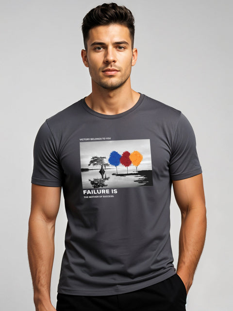 Adro Men’s Regular Fit T-Shirt – Motivational Quote Design | 180 GSM Cotton Lycra Motivational Graphic Tee