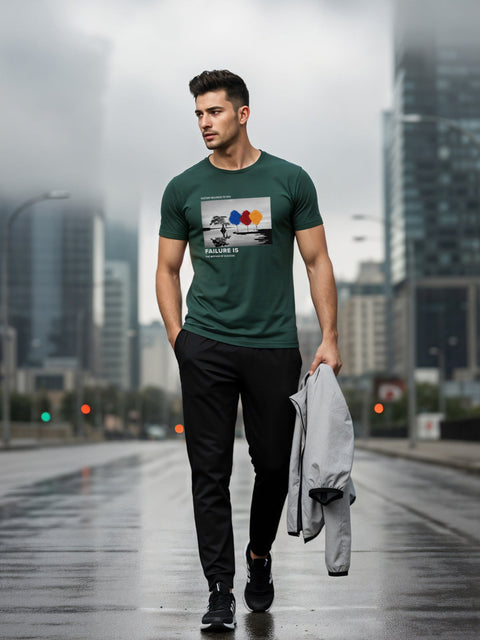 Adro Men’s Regular Fit T-Shirt – Motivational Quote Design | 180 GSM Cotton Lycra Motivational Graphic Tee