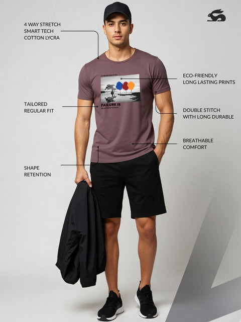 Adro Men’s Regular Fit T-Shirt – Motivational Quote Design | 180 GSM Cotton Lycra Motivational Graphic Tee