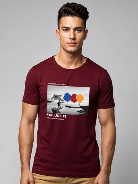 Adro Men’s Regular Fit T-Shirt – Motivational Quote Design | 180 GSM Cotton Lycra Motivational Graphic Tee