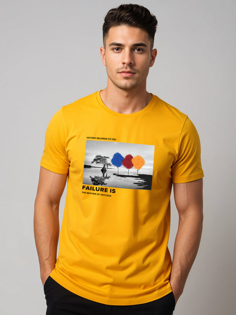 Adro Men’s Regular Fit T-Shirt – Motivational Quote Design | 180 GSM Cotton Lycra Motivational Graphic Tee