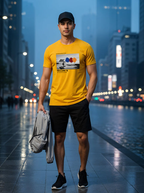 Adro Men’s Regular Fit T-Shirt – Motivational Quote Design | 180 GSM Cotton Lycra Motivational Graphic Tee