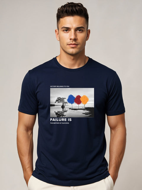 Adro Men’s Regular Fit T-Shirt – Motivational Quote Design | 180 GSM Cotton Lycra Motivational Graphic Tee
