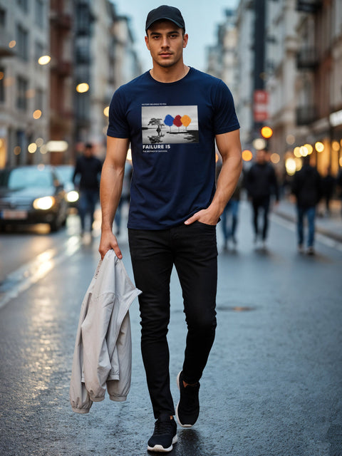 Adro Men’s Regular Fit T-Shirt – Motivational Quote Design | 180 GSM Cotton Lycra Motivational Graphic Tee