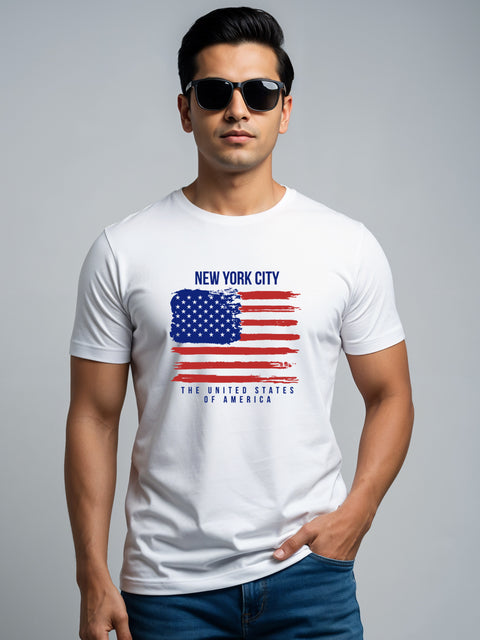 ADRO Mens Newyork Design Printed T-Shirts