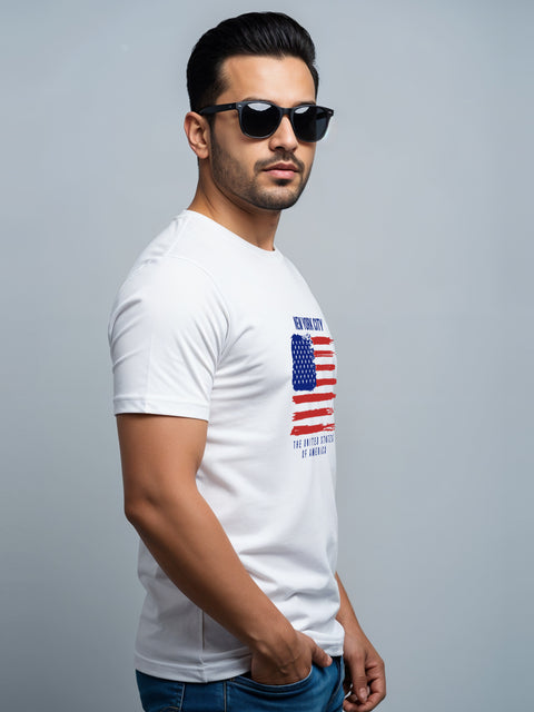 ADRO Mens Newyork Design Printed T-Shirts