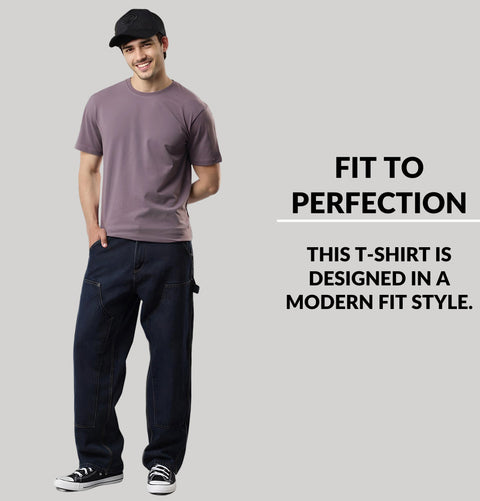ADRO Mens T Shirts | Solid Tshirts for Men | Pure Cotton Lycra Fabric | 4 Way Stretch Smart tech Tshirt | Pack of 2 Round Neck T-Shirt for Summer