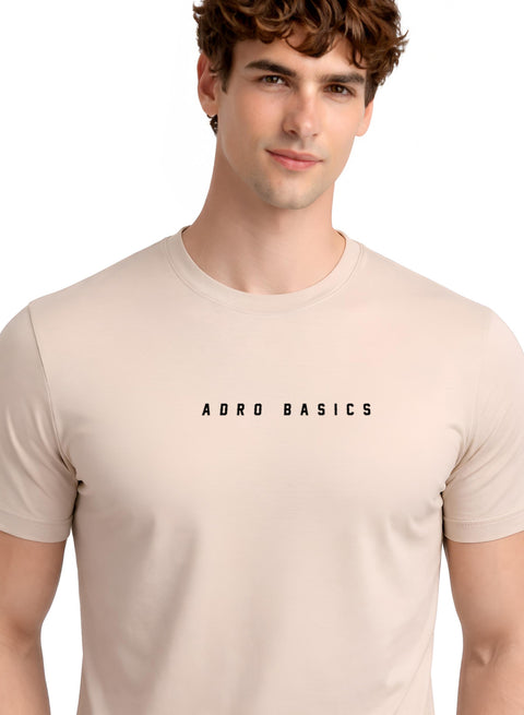 Adro Mens Minimal Printed T-Shirt | 100% Breathable Soft Cotton T shirt | Stylish Casual Tshirt for Summer Regular Fit Tee