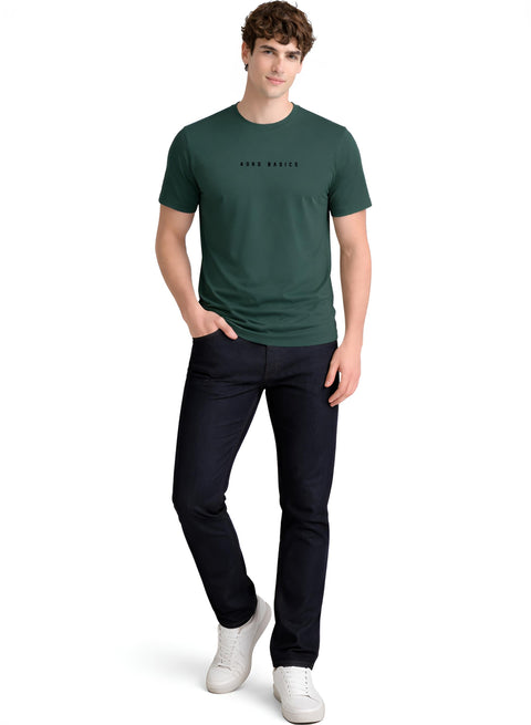 Adro Mens Minimal Printed T-Shirt | 100% Breathable Soft Cotton T shirt | Stylish Casual Tshirt for Summer Regular Fit Tee