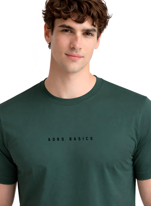 Adro Mens Minimal Printed T-Shirt | 100% Breathable Soft Cotton T shirt | Stylish Casual Tshirt for Summer Regular Fit Tee