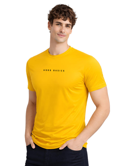 Adro Mens Minimal Printed T-Shirt | 100% Breathable Soft Cotton T shirt | Stylish Casual Tshirt for Summer Regular Fit Tee