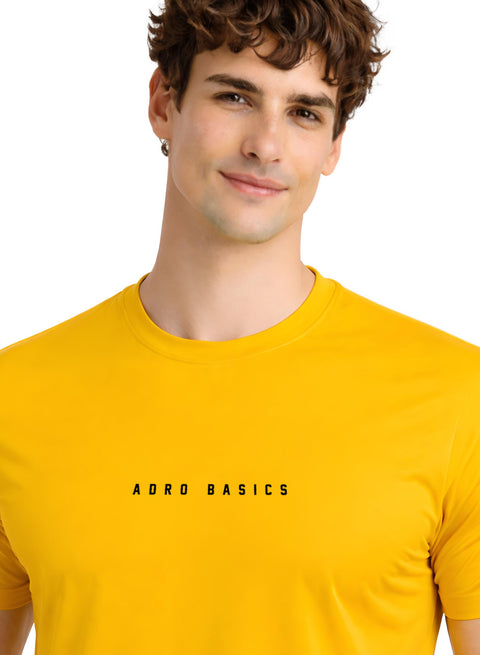 Adro Mens Minimal Printed T-Shirt | 100% Breathable Soft Cotton T shirt | Stylish Casual Tshirt for Summer Regular Fit Tee