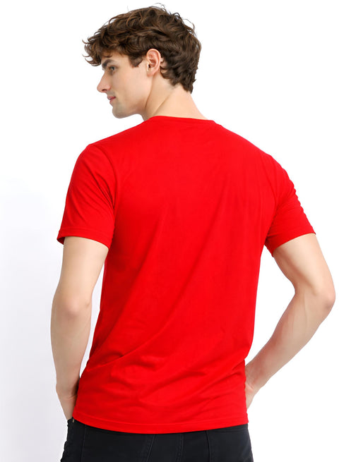 Adro Mens Minimal Printed T-Shirt | 100% Breathable Soft Cotton T shirt | Stylish Casual Tshirt for Summer Regular Fit Tee