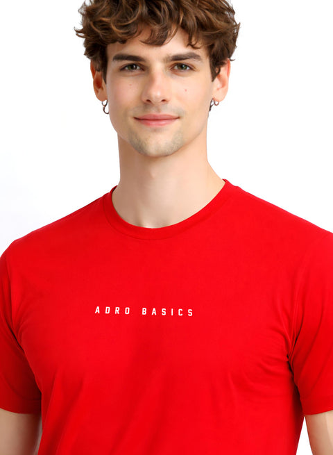 Adro Mens Minimal Printed T-Shirt | 100% Breathable Soft Cotton T shirt | Stylish Casual Tshirt for Summer Regular Fit Tee
