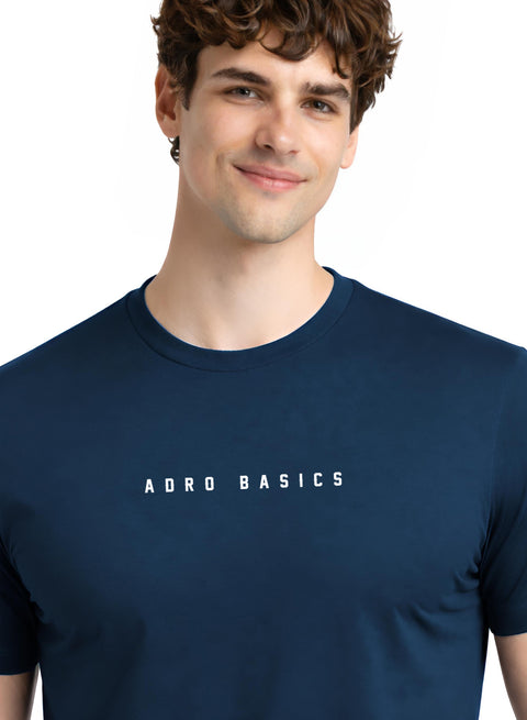 Adro Mens Minimal Printed T-Shirt | 100% Breathable Soft Cotton T shirt | Stylish Casual Tshirt for Summer Regular Fit Tee