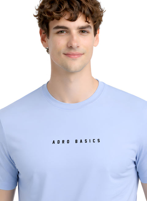 Adro Mens Minimal Printed T-Shirt | 100% Breathable Soft Cotton T shirt | Stylish Casual Tshirt for Summer Regular Fit Tee
