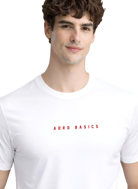 Adro Mens Minimal Printed T-Shirt | 100% Breathable Soft Cotton T shirt | Stylish Casual Tshirt for Summer Regular Fit Tee