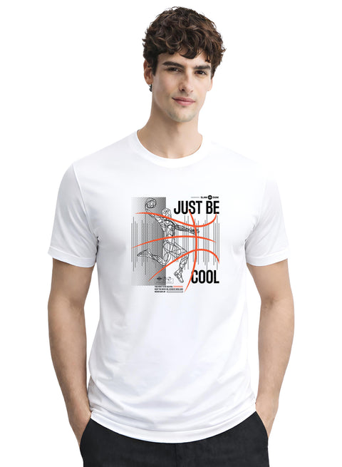 Adro Mens Printed T Shirt | Modern Graphic Streetwear Print | Cotton Casual Summer T-shirt| Stylish Trendy Regular Fit Tshirt White
