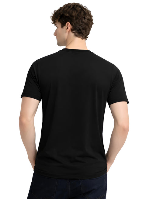 Adro Mens Chest Printed Tshirt | Minimal Graphic 100% Cotton Casual Travel T-shirt | Stylish Explorer Look Summer T shirt for Men
