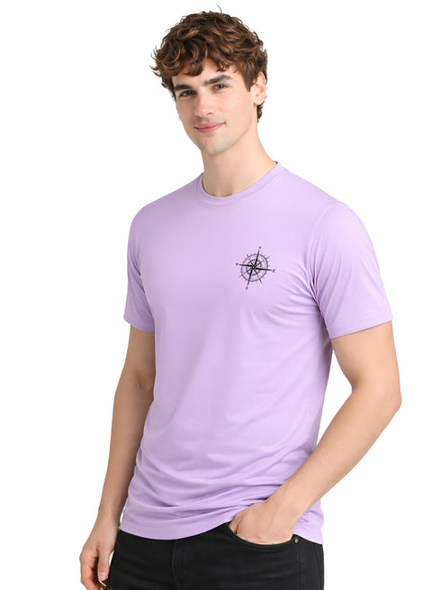 Adro Mens Chest Printed Tshirt | Minimal Graphic 100% Cotton Casual Travel T-shirt | Stylish Explorer Look Summer T shirt for Men
