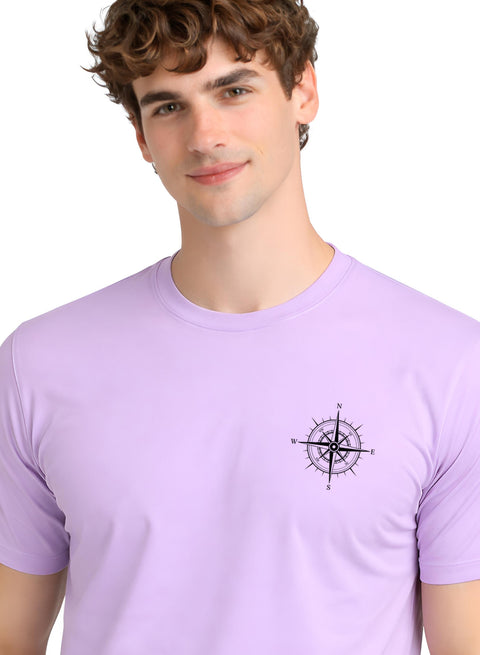 Adro Mens Chest Printed Tshirt | Minimal Graphic 100% Cotton Casual Travel T-shirt | Stylish Explorer Look Summer T shirt for Men