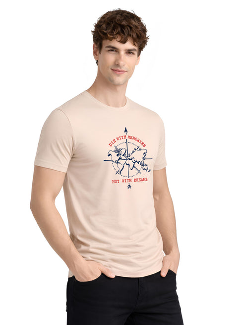 Adro Mens Printed T-Shirt | Graphic Cotton Regular Fit Tshirt for Summer | Stylish Casual Comfortable | Travel Quote T shirt for Men