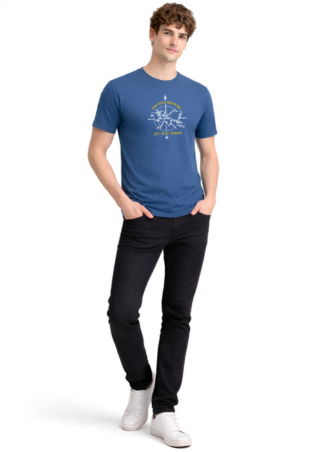 Adro Mens Printed T-Shirt | Graphic Cotton Regular Fit Tshirt for Summer | Stylish Casual Comfortable | Travel Quote T shirt for Men