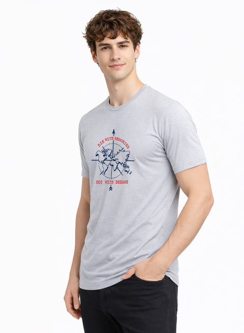 Adro Mens Printed T-Shirt | Graphic Cotton Regular Fit Tshirt for Summer | Stylish Casual Comfortable | Travel Quote T shirt for Men