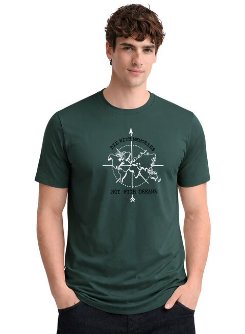 Adro Mens Printed T-Shirt | Graphic Cotton Regular Fit Tshirt for Summer | Stylish Casual Comfortable | Travel Quote T shirt for Men