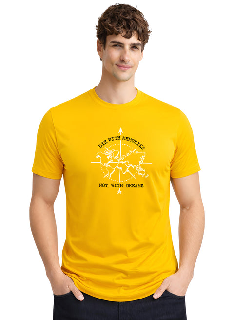 Adro Mens Printed T-Shirt | Graphic Cotton Regular Fit Tshirt for Summer | Stylish Casual Comfortable | Travel Quote T shirt for Men
