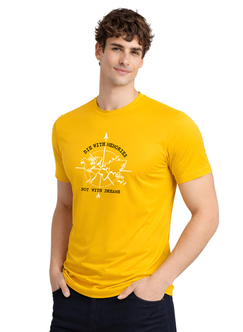 Adro Mens Printed T-Shirt | Graphic Cotton Regular Fit Tshirt for Summer | Stylish Casual Comfortable | Travel Quote T shirt for Men