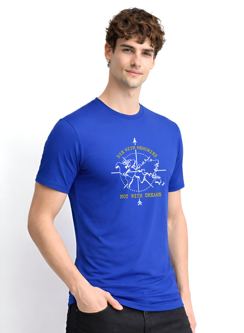 Adro Mens Printed T-Shirt | Graphic Cotton Regular Fit Tshirt for Summer | Stylish Casual Comfortable | Travel Quote T shirt for Men