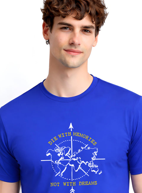 Adro Mens Printed T-Shirt | Graphic Cotton Regular Fit Tshirt for Summer | Stylish Casual Comfortable | Travel Quote T shirt for Men