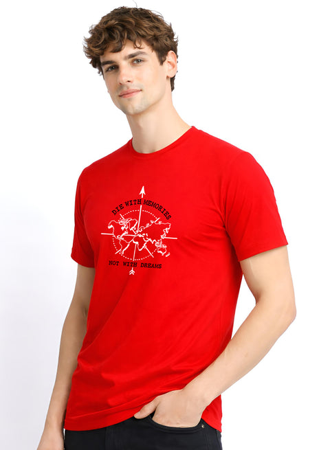 Adro Mens Printed T-Shirt | Graphic Cotton Regular Fit Tshirt for Summer | Stylish Casual Comfortable | Travel Quote T shirt for Men