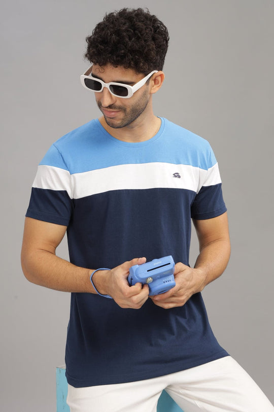 Adro Men’s Round Neck T-Shirt | 95% Cotton 5% Lycra | Trendy Look