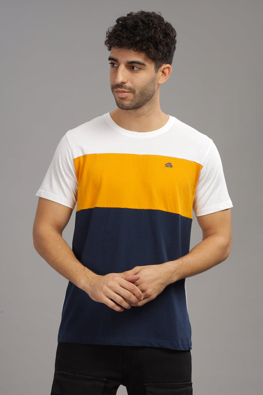 Adro Men’s Round Neck T-Shirt | 95% Cotton 5% Lycra | Trendy Look