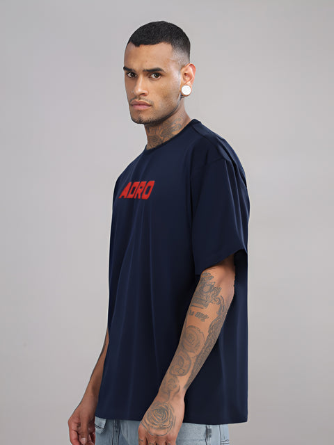 Adro Mens Printed Oversized Tshirts, Backside Printed Drop Shoulder Tshirt  – French Terry Fabric in 220 GSM for Casual Streetwear