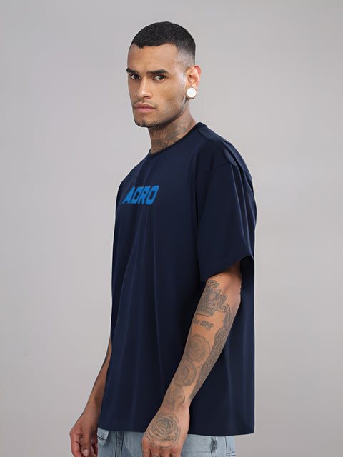 Adro Mens Printed Oversized Tshirts, Backside Printed Drop Shoulder Tshirt  – French Terry Fabric in 220 GSM for Casual Streetwear