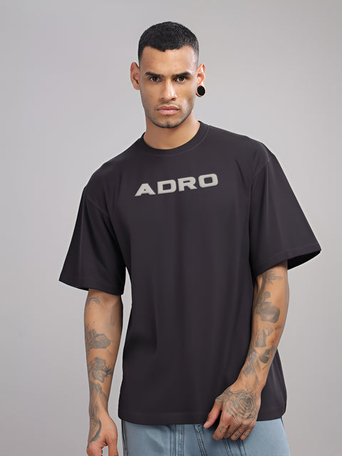 Adro Mens Printed Oversized Tshirts, Backside Printed Drop Shoulder Tshirt  – French Terry Fabric in 220 GSM for Casual Streetwear